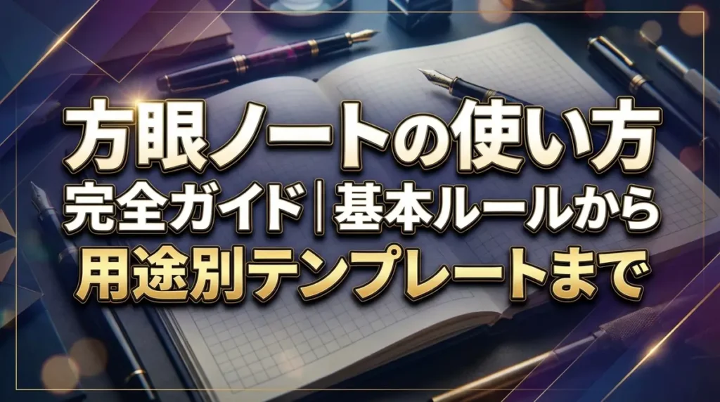 方眼ノートの使い方完全ガイド｜基本ルールから用途別テンプレートまで