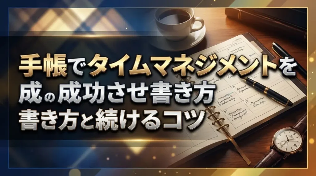 手帳でタイムマネジメントを成功させる書き方と続けるコツ