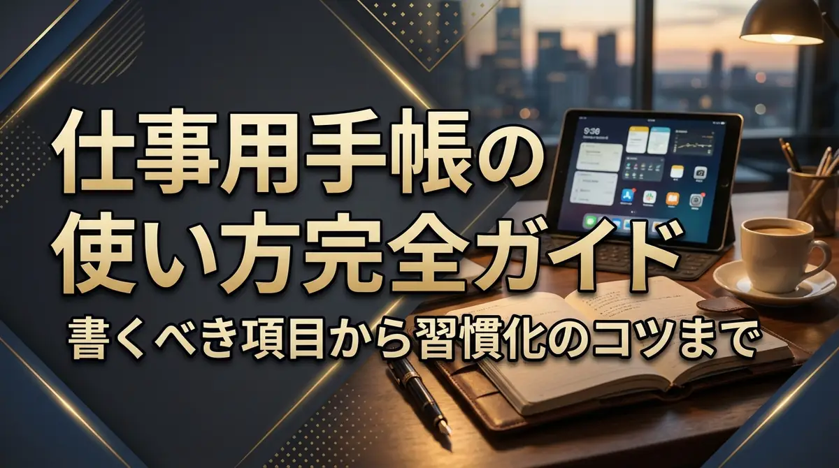 仕事用手帳の使い方完全ガイド｜書くべき項目から習慣化のコツまで