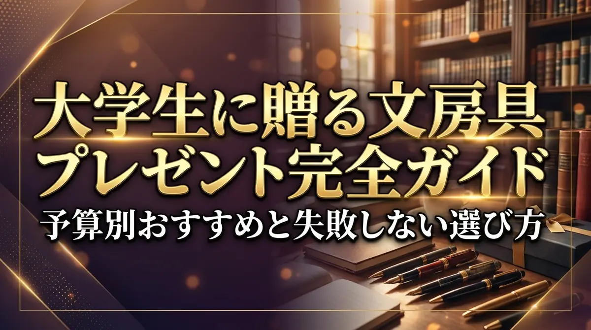 大学生に贈る文房具プレゼント完全ガイド｜予算別おすすめと失敗しない選び方
