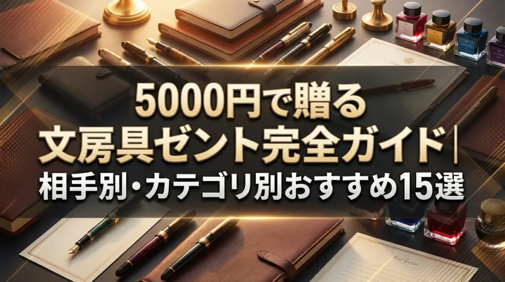 5000円で贈る文房具プレゼント完全ガイド｜相手別・カテゴリ別おすすめ15選