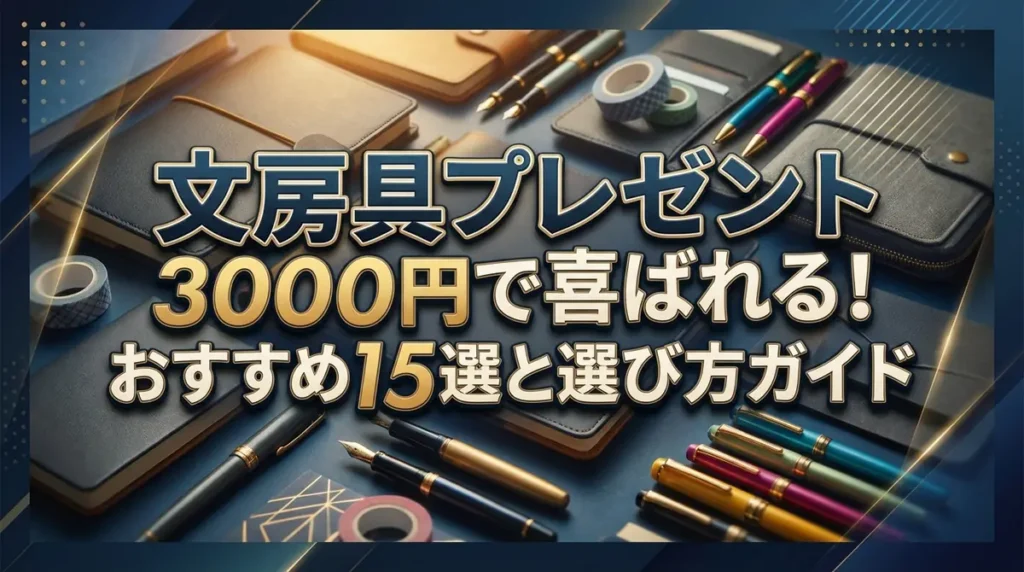 文房具プレゼント3000円で喜ばれる！おすすめ15選と選び方ガイド