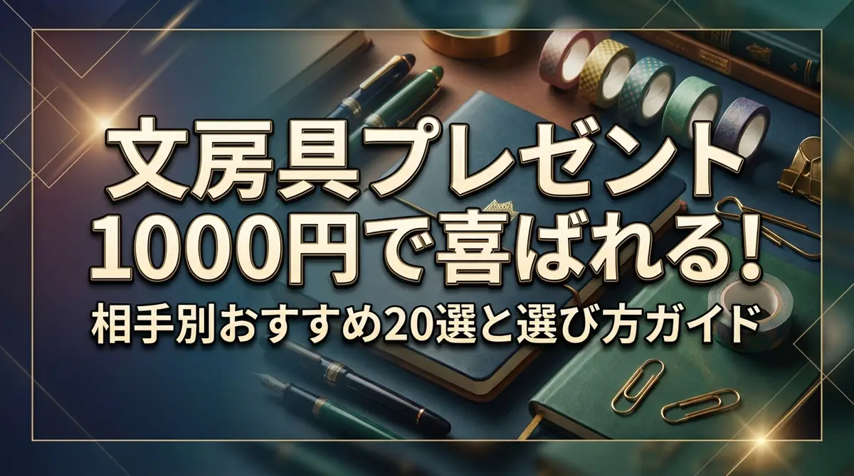 文房具プレゼント1000円で喜ばれる！相手別おすすめ20選と選び方ガイド