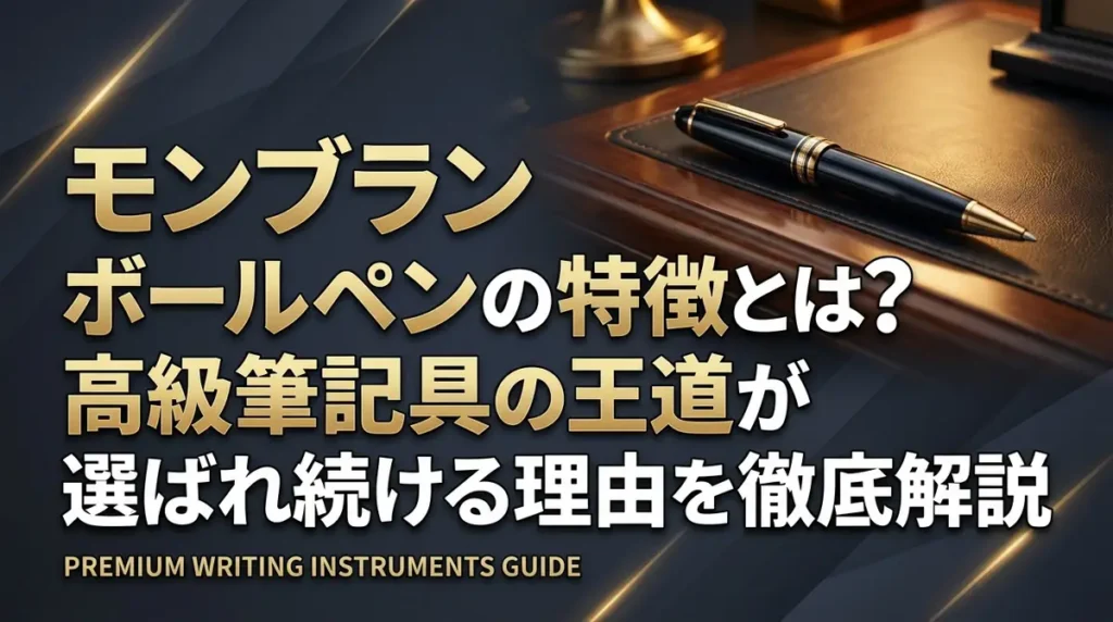モンブラン ボールペンの特徴とは？高級筆記具の王道が選ばれ続ける理由を徹底解説