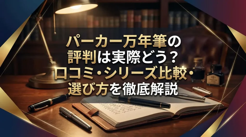 パーカー万年筆の評判は実際どう？口コミ・シリーズ比較・選び方を徹底解説