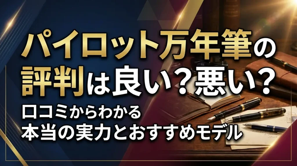 パイロット万年筆の評判は良い？悪い？口コミからわかる本当の実力とおすすめモデル
